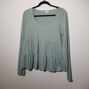 love, Fire Sage Tiered Blouse